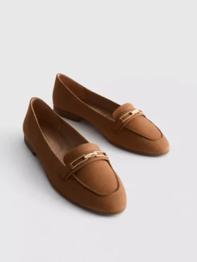 Loafers med bred passform og lav vrist