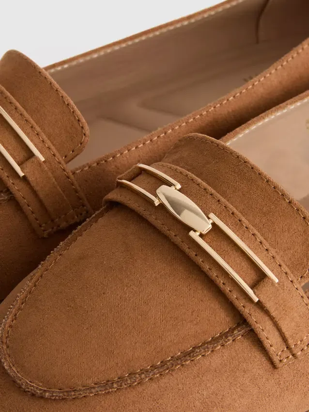 Loafers med bred passform og lav vrist