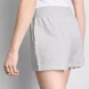 Loungeshorts i bomull med splittet kant