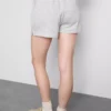 Loungeshorts i bomull med splittet kant