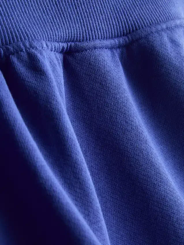 Loungeshorts i bomull med splittet kant