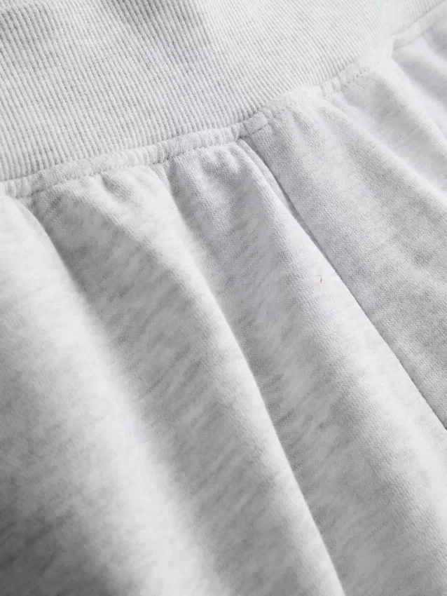 Loungeshorts i bomull med splittet kant