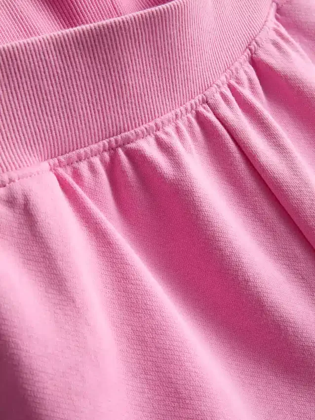 Loungeshorts i bomull med splittet kant