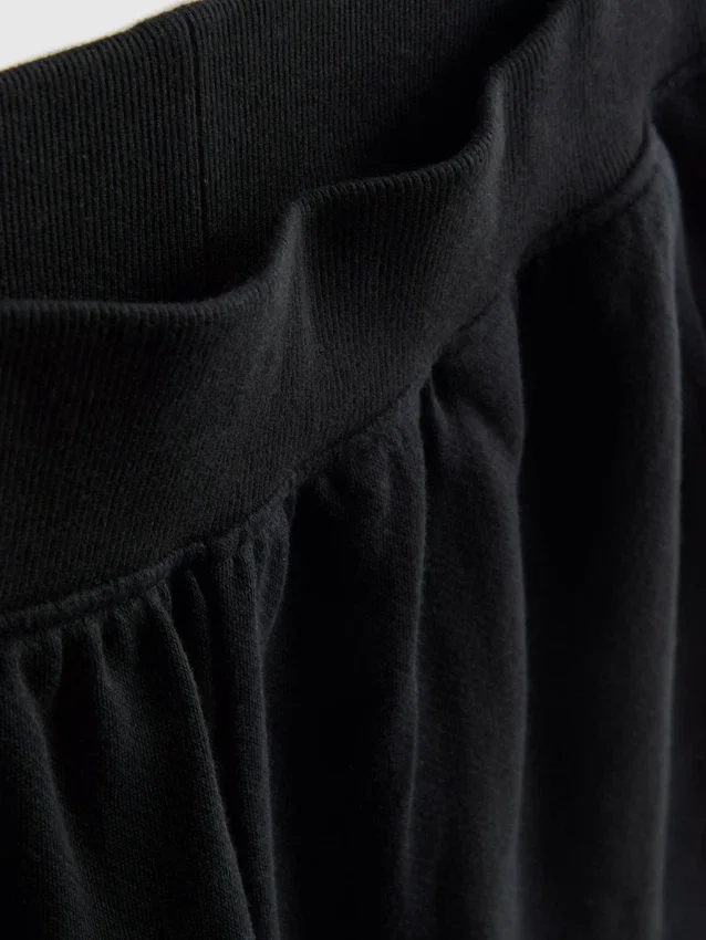 Loungeshorts i bomull med splittet kant