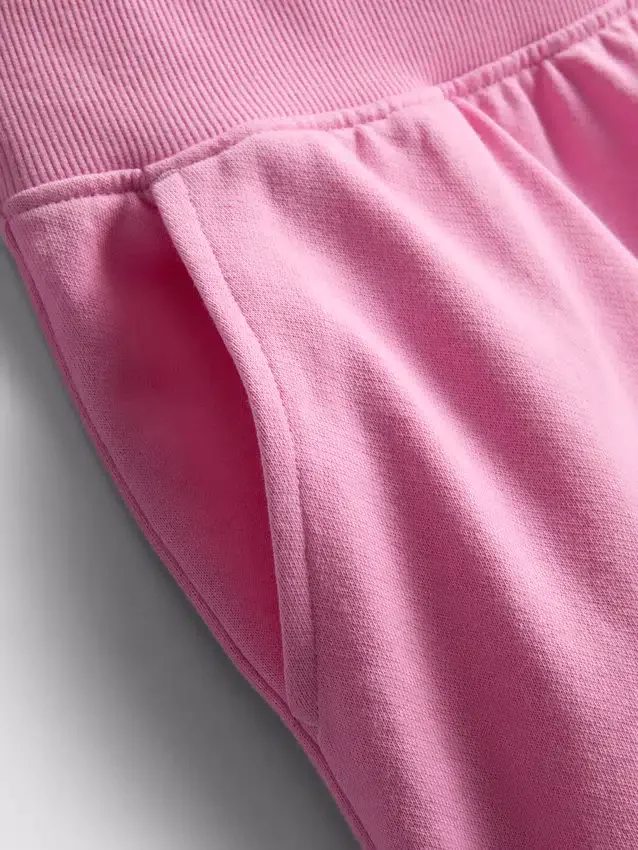 Loungeshorts i bomull med splittet kant