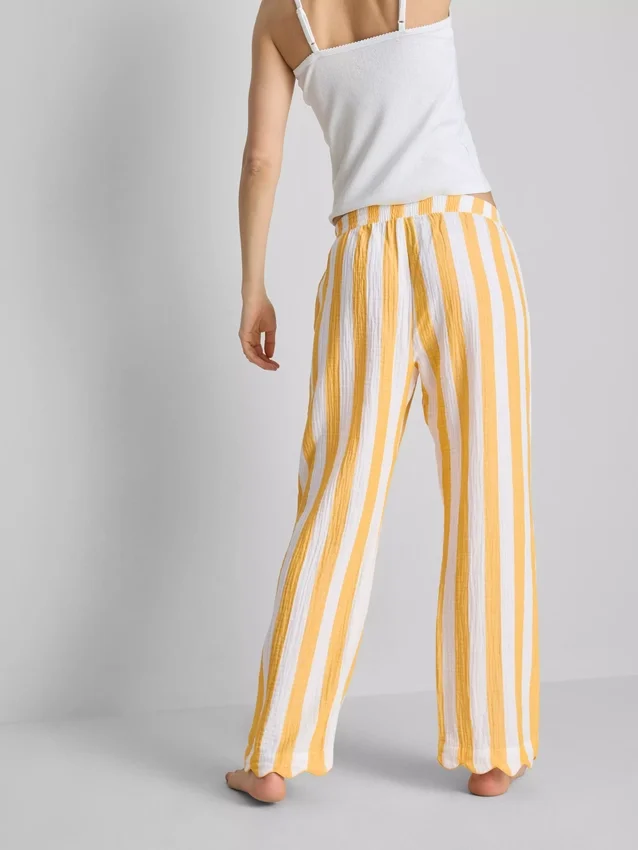 Love to Lounge pyjamasbukser med volanger og rette ben