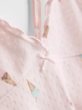 «Love to Lounge»-pysjamaser-cami-top med iskrem-motiv