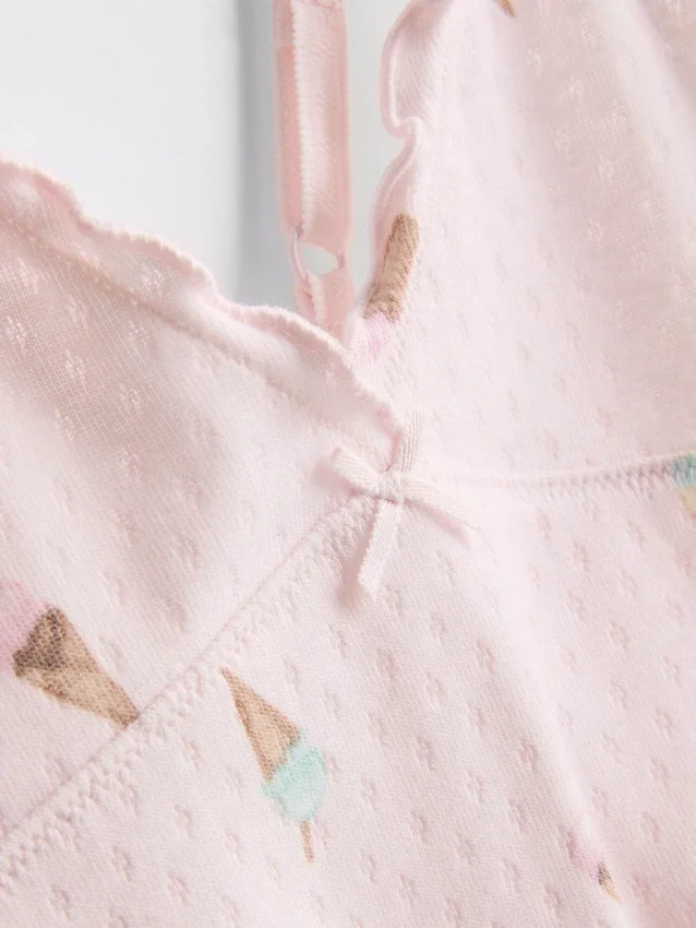 «Love to Lounge»-pysjamaser-cami-top med iskrem-motiv