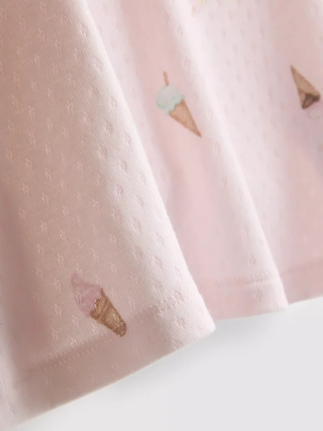 «Love to Lounge»-pysjamaser-cami-top med iskrem-motiv