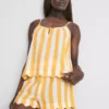 Love to Lounge stripete pyjamas-cami med rynker