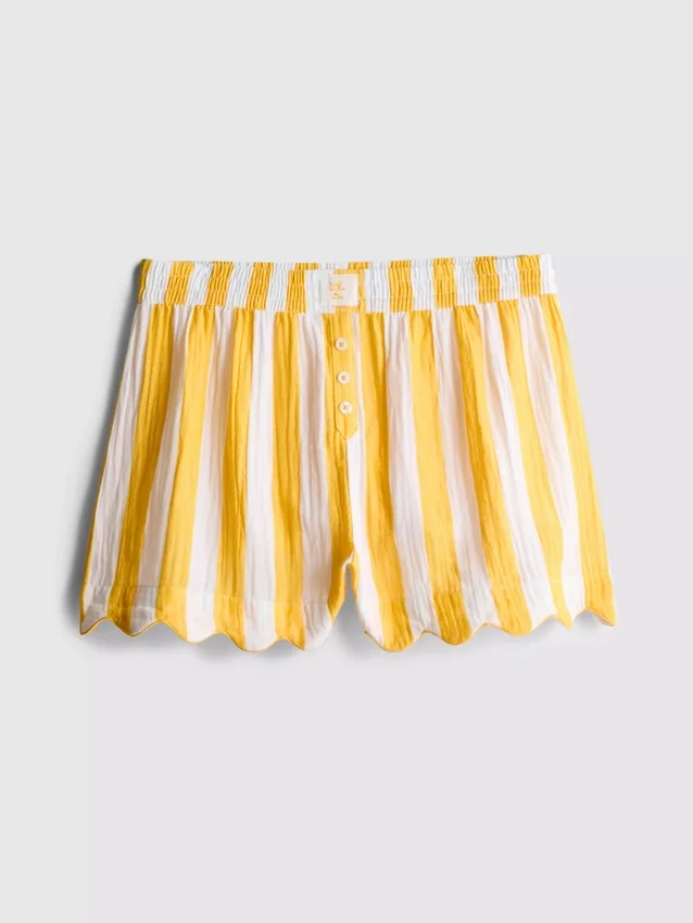 Love to Lounge stripete pyjamasbukser med volanger