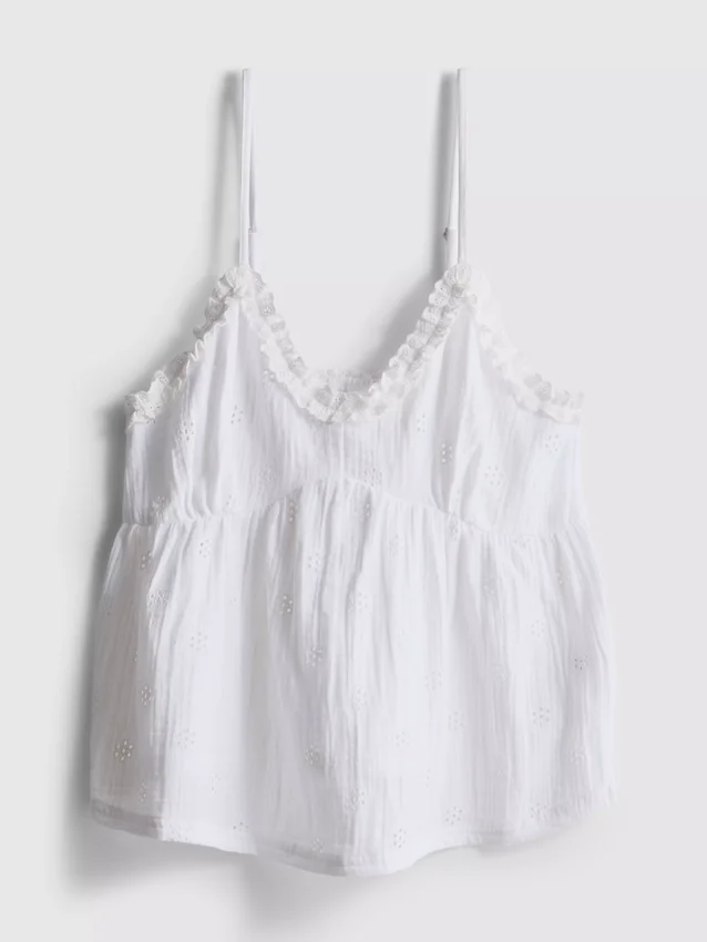 Love to Lounge – vevd cami-top med volanger