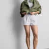 Løpeshorts i bomullsdenim
