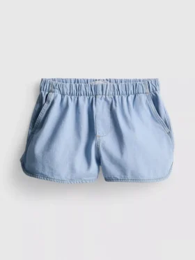 Løpeshorts i bomullsdenim