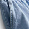 Løpeshorts i bomullsdenim