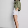 Løpeshorts i bomullsdenim