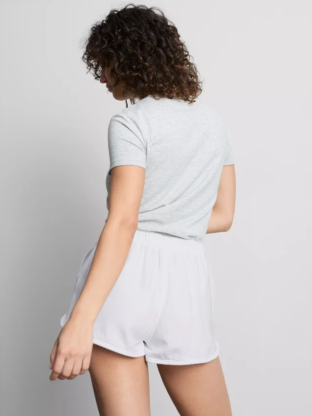 Løpeshorts i bomullsdenim