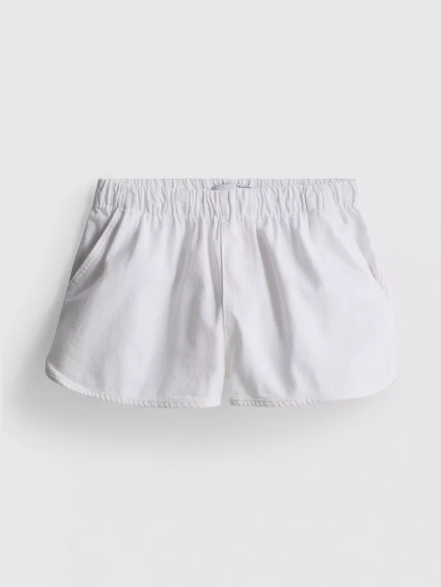 Løpeshorts i bomullsdenim