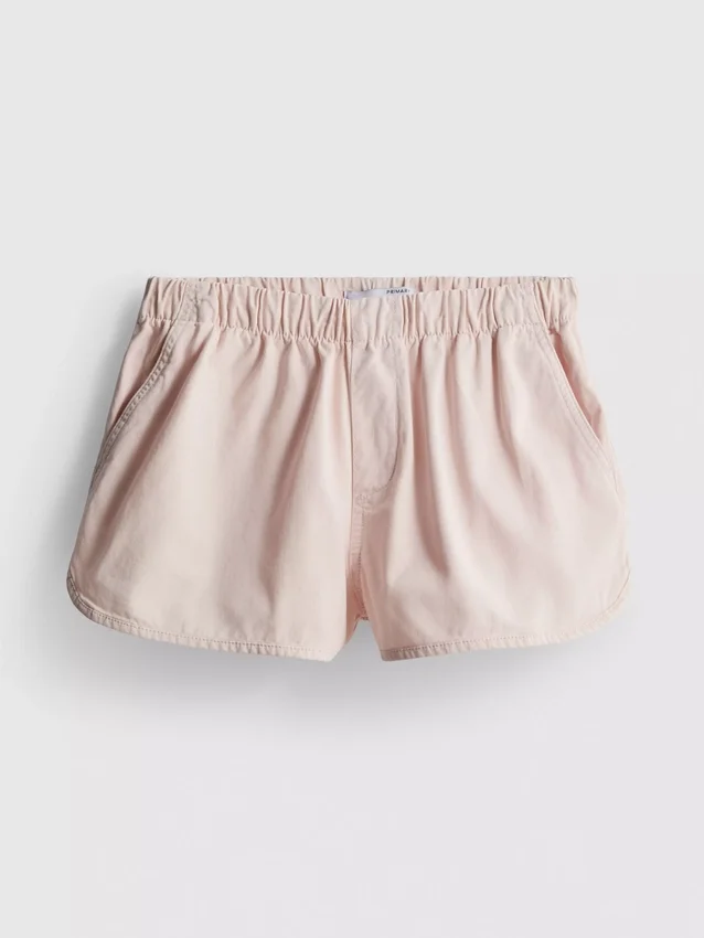 Løpeshorts i bomullsdenim