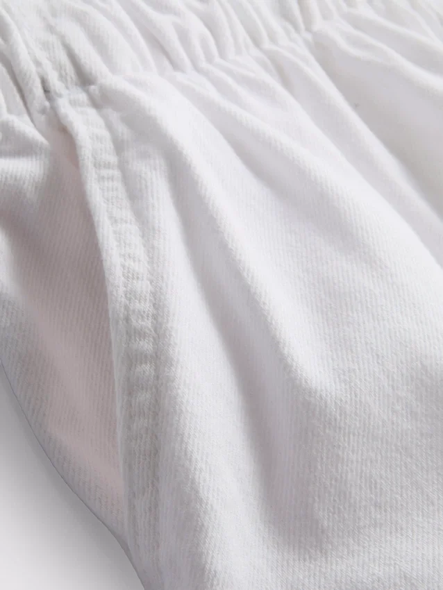 Løpeshorts i bomullsdenim
