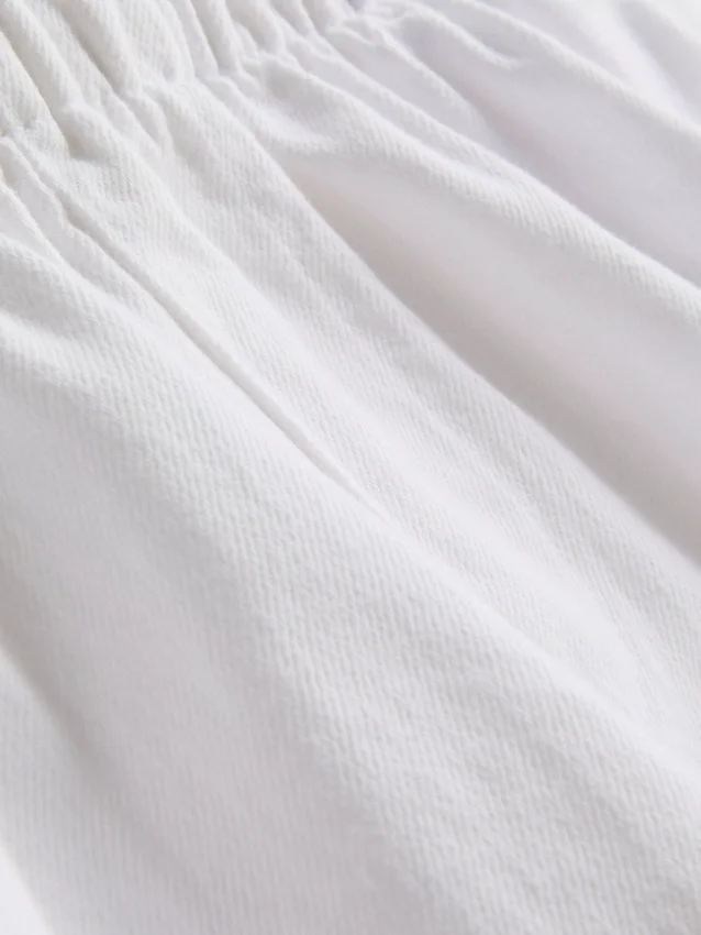 Løpeshorts i bomullsdenim