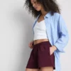Løse shorts i bomull med snøring