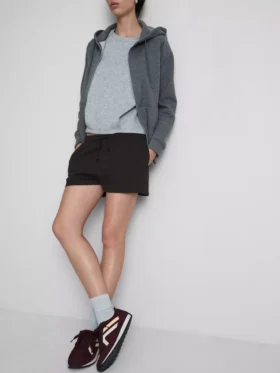 Løse shorts i bomull med snøring
