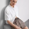 Løse shorts i bomull med snøring