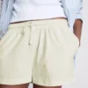 Løse shorts i bomull med snøring