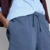 Løse shorts i bomull med snøring