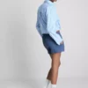 Løse shorts i bomull med snøring