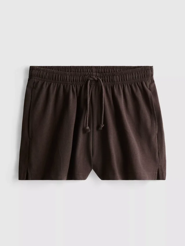Løse shorts i bomull med snøring