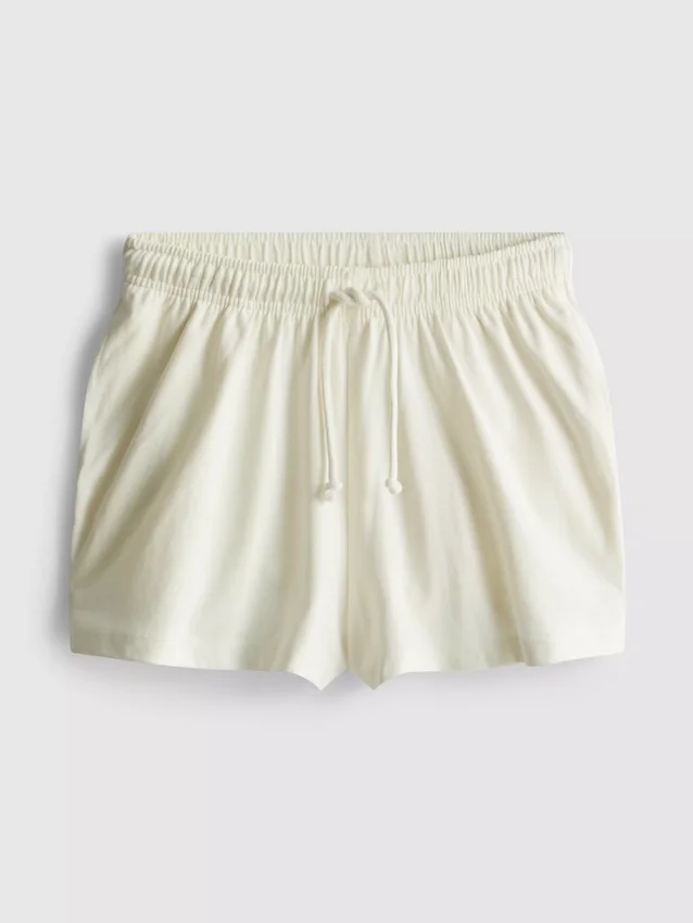 Løse shorts i bomull med snøring