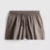 Løse shorts i bomull med snøring
