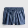 Løse shorts i bomull med snøring