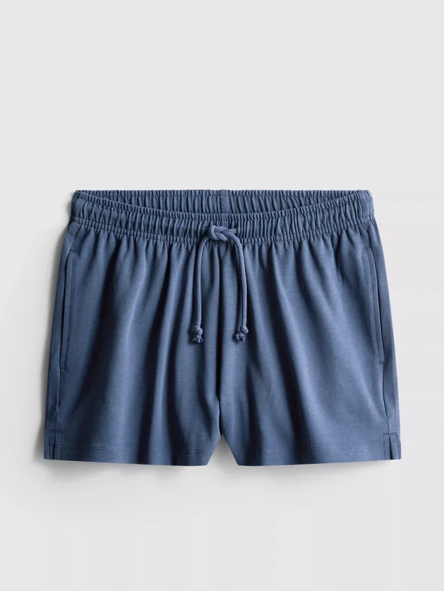 Løse shorts i bomull med snøring