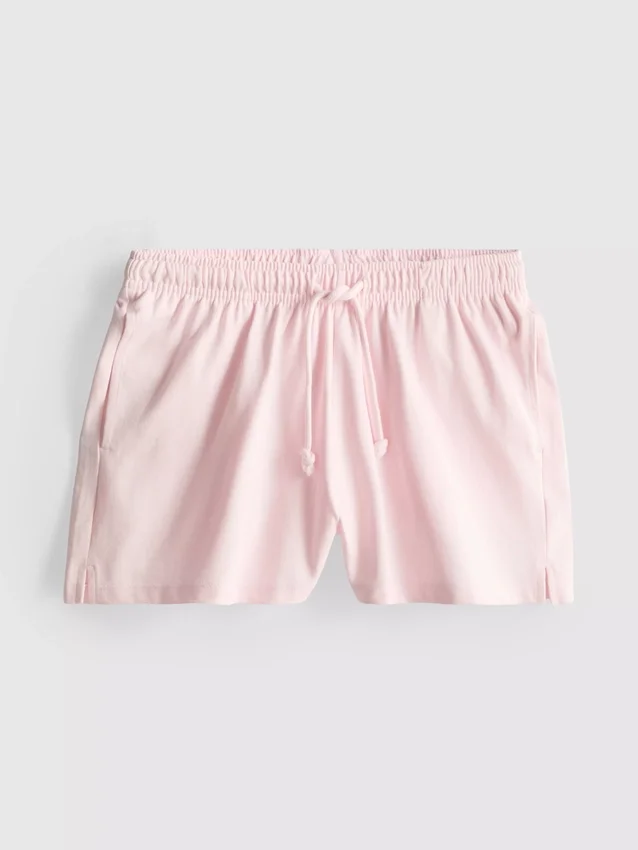 Løse shorts i bomull med snøring