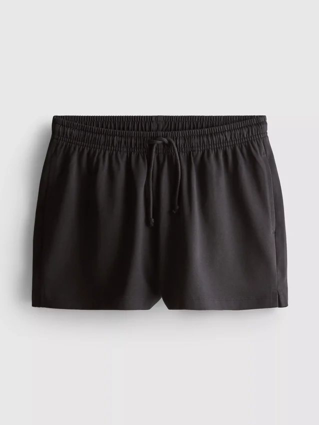 Løse shorts i bomull med snøring