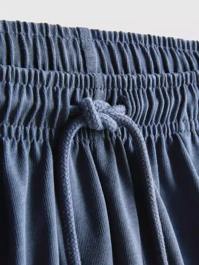 Løse shorts i bomull med snøring