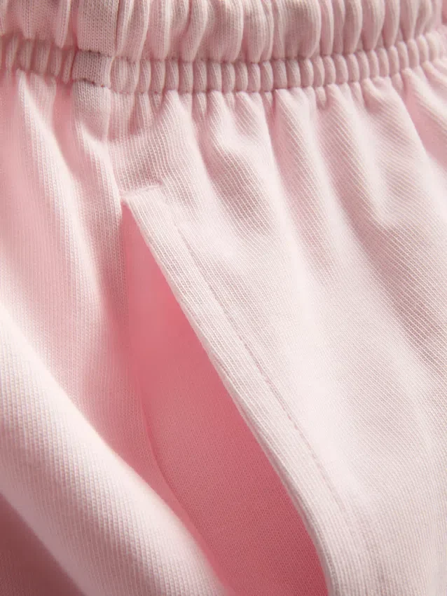 Løse shorts i bomull med snøring