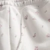 Løse shorts med blomstermønster i bomullsrikt stoff