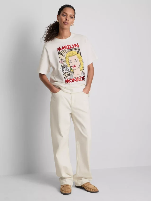 Marilyn Monroe oversized bomulls-T-skjorte