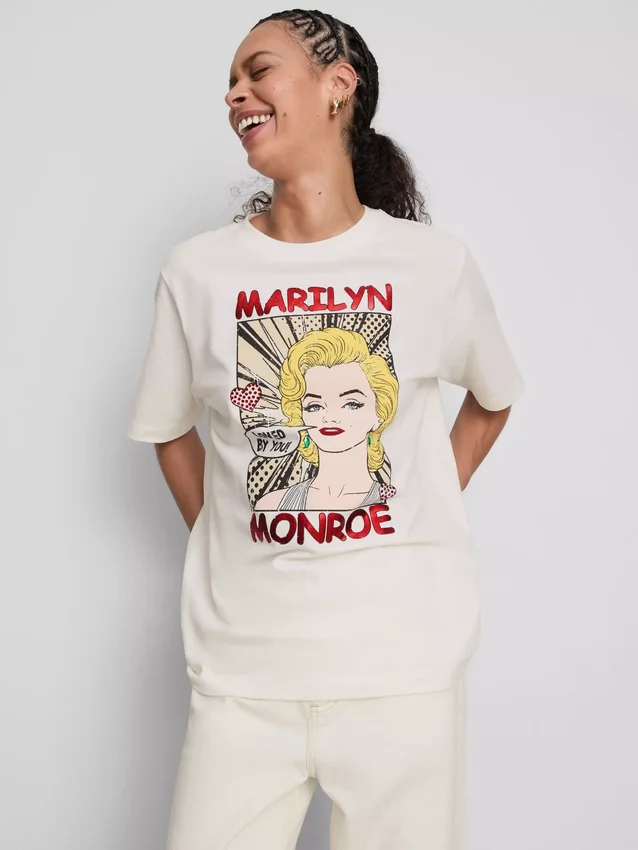 Marilyn Monroe oversized bomulls-T-skjorte