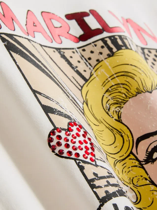 Marilyn Monroe oversized bomulls-T-skjorte