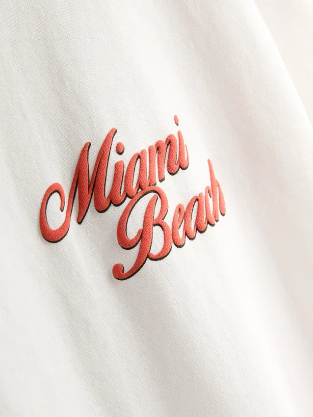 Miami Beach-skjorte med grafisk trykk