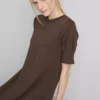 Midi-T-skjortekjole