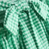 Mini-bandeau-kjole i bomullsgingham