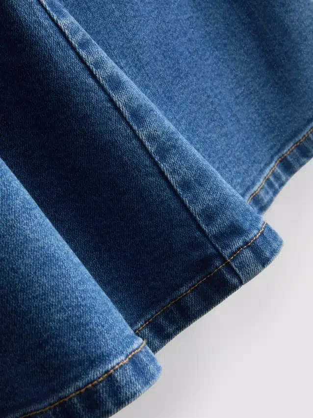 Minikjole i bomullsdenim med A-linje