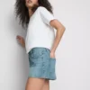 Minishorts i bomullsdenim
