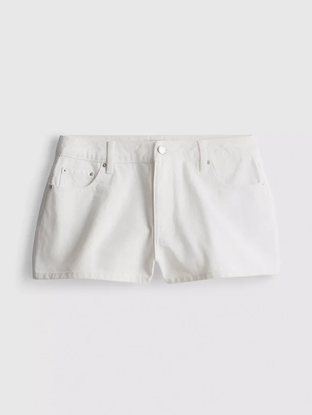 Minishorts i bomullsdenim